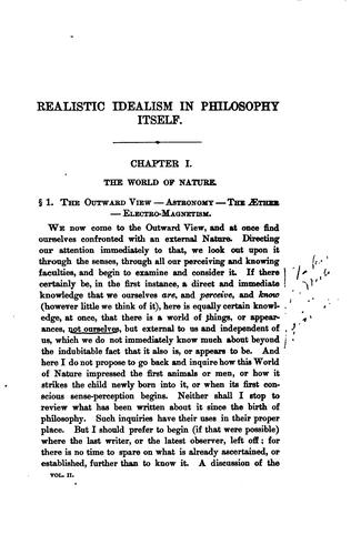 Realistic idealism in philosophy itself