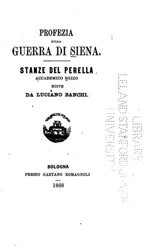 Profezia sulla guerra di Siena