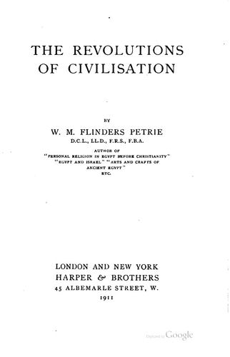 The revolutions of civilisation