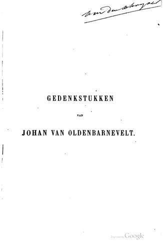 Gedenkstukken van Johan van Oldenbarnevelt en zijn tijd