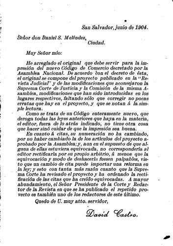 Nuevo código de comercio de la República de El Salvador