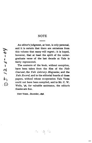 Yale verse
