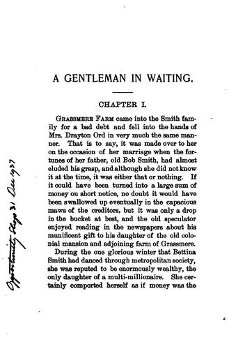 A gentleman in waiting