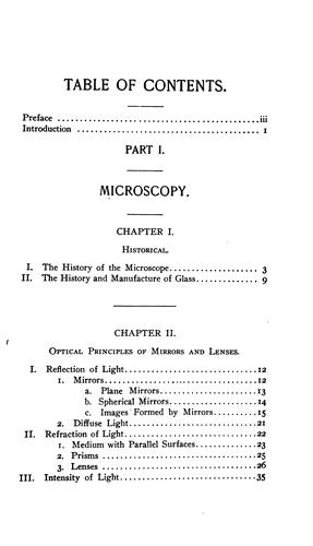 Microscopy and micro-technique