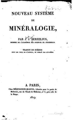 Nouveau système de minéralogie