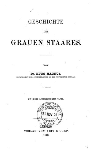 Geschichte des grauen Staares