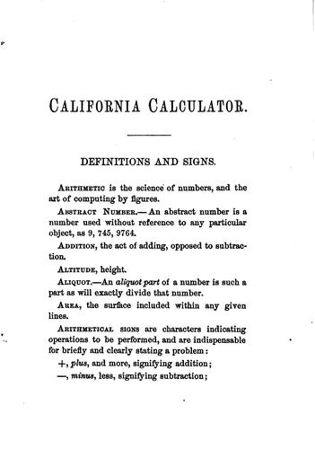Howard's California calculator and golden rule for equation of payments