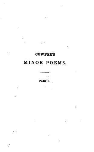 Cowper's minor poems