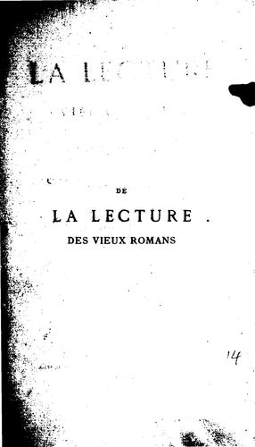 De la lecture des vieux romans