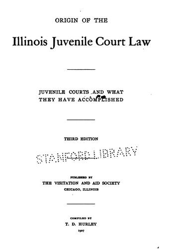 Origin of the Illinois Juvenile Court law