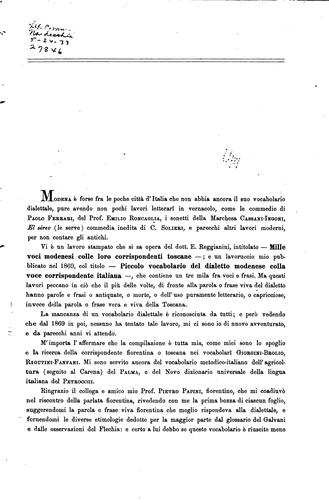 Vocabolario modenese-Italiano