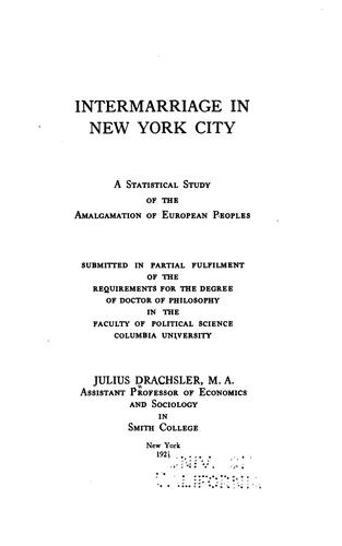 Intermarriage in New York City