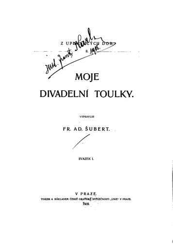 Moje divadelní toulky