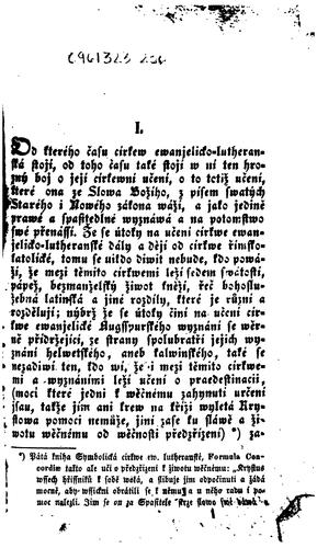 Cirkew ewanjelicko-lutheránská w její wnitřních žiwlech a bojích na swětě se zlásstním ohledem na národ slovenský w této církwi spasení swé hledající