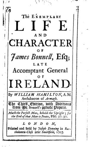 The exemplary life and character of James Bonnell