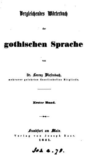 Vergleichendes Wörterbuch der gothischen Sprache