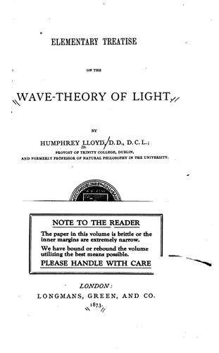 Elementary treatise on the wave-theory of light