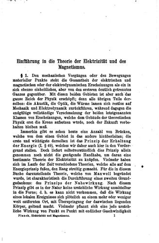 Einführung in die Theorie der Elektrizität und des Magnetismus