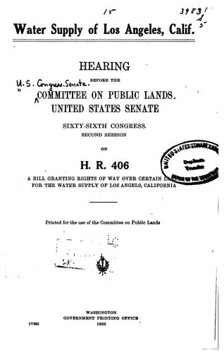 Water supply of Los Angeles, California