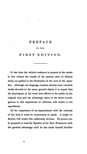 A commentary on the original text of the Acts of the apostles