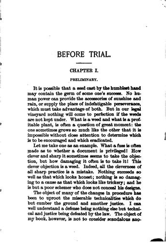Before and at trial