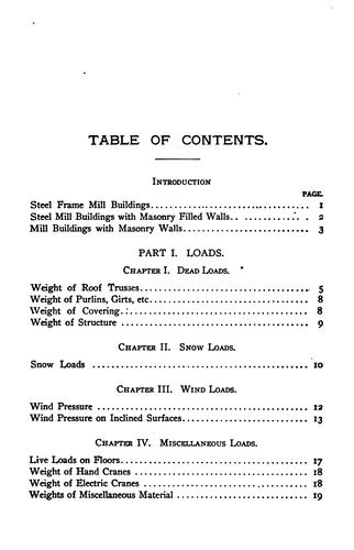 The design of steel mill buildings and the calculation of stresses in framed structures