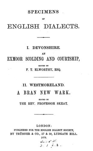 Specimens of English dialects