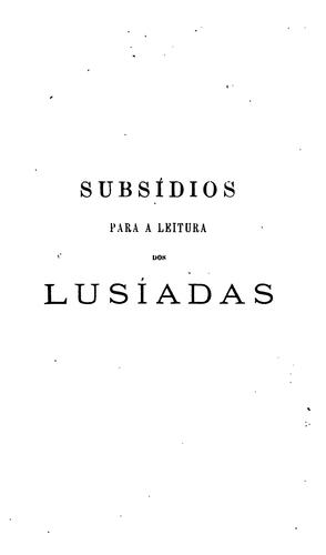 Subsídios para a leitura dos Lusíadas