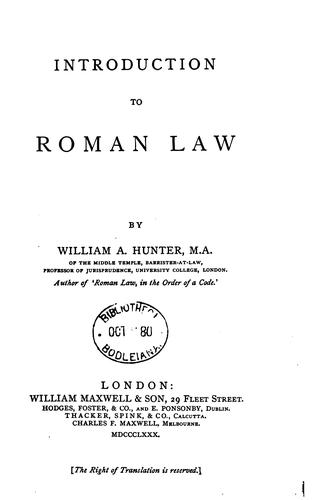 Introduction to Roman law