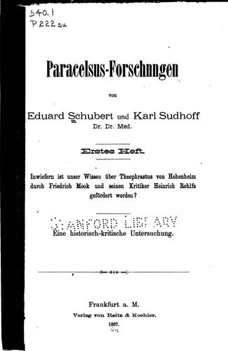 Paracelsus-Forschungen