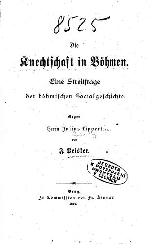 Die knechtschaft in Böhmen