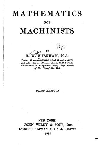 Mathematics for machinists