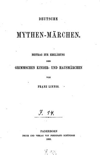 Deutsche Mythen-märchen