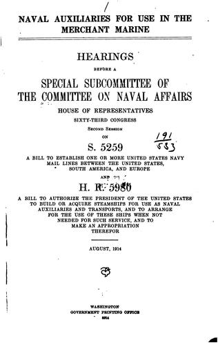 Naval auxiliaries for use in the Merchant marine