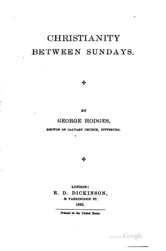 Christianity between Sundays