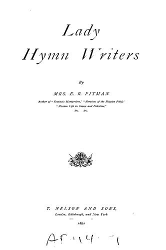Lady hymn writers
