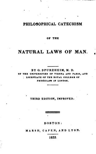 Philosophical catechism of the natural laws of man