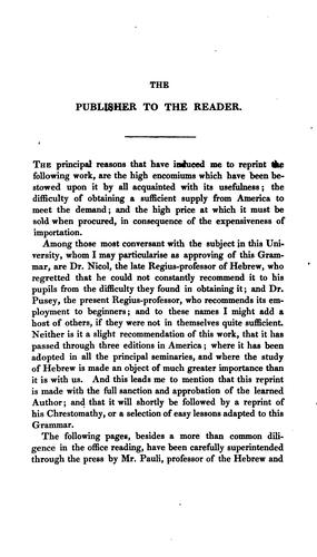 A grammar of the Hebrew language
