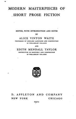 Modern Masterpieces of Short Prose Fiction