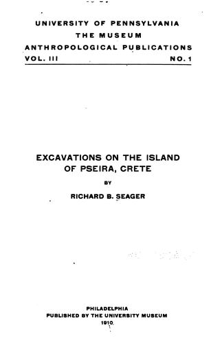 Excavations on the island of Pseira, Crete