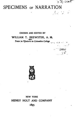 Specimens of narration