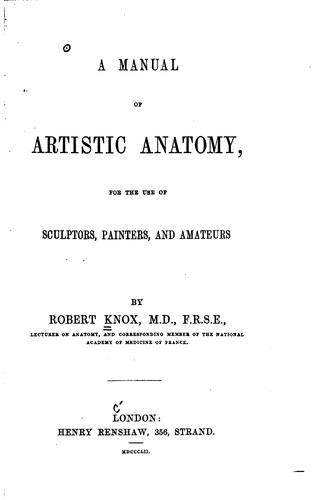 A manual of artistic anatomy