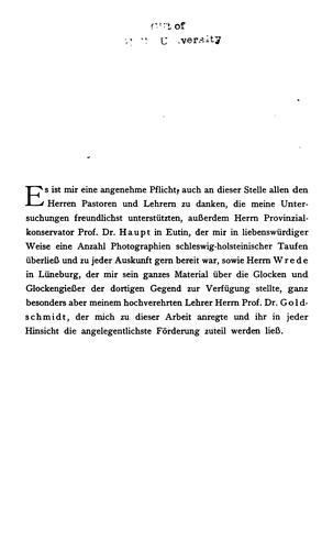 Die erztaufen Norddeutschlands von der Mitte des XIII. bis zur Mitte des XIV. Jahrhunderts