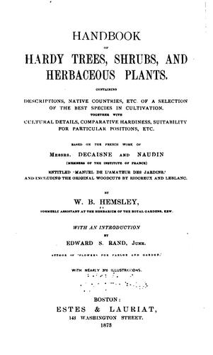 Handbook of hardy trees, shrubs, and herbaceous plants