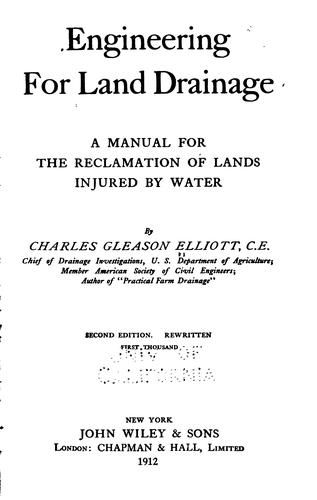 Engineering for land drainage