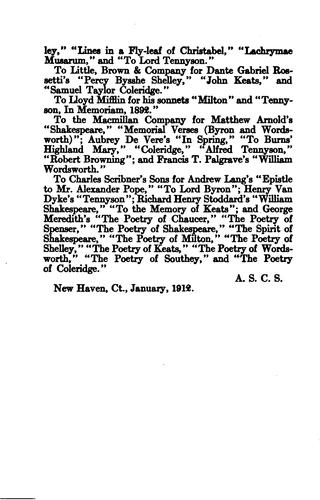 The poets' song of poets