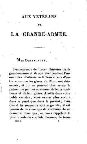 Histoire de Napoléon et de la grande-armée pendant l'année 1812