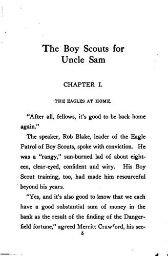 The Boy Scouts for Uncle Sam