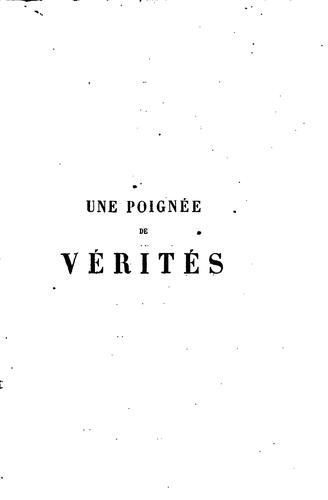 Une poignée de vérités