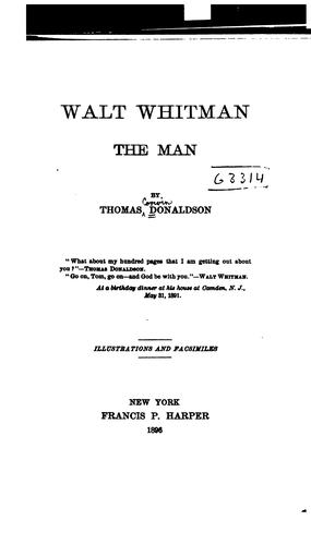 Walt Whitman the man